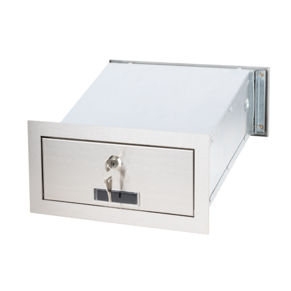 Multifunctional built-in mailbox, silver