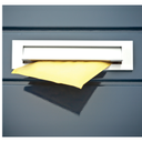 Multifunctional built-in mailbox, silver