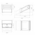 Multifunctional built-in mailbox, black