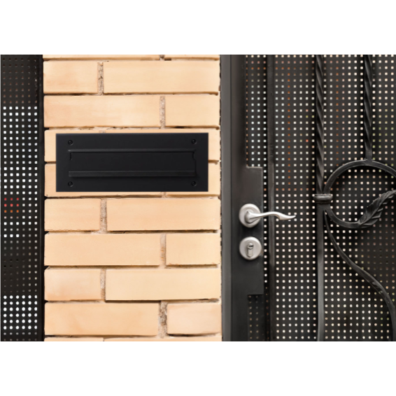 Multifunctional built-in mailbox, black