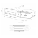 Multifunctional built-in mailbox 260x410mm, brown methallic