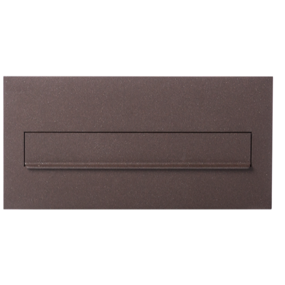 Multifunctional built-in mailbox 260x410mm, brown methallic