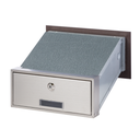 Multifunctional built-in mailbox 260x410mm, brown methallic