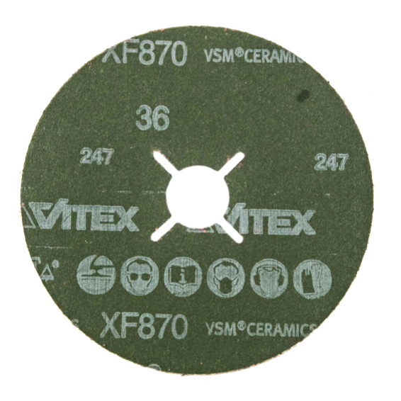 Sandpaper grinding discs. 125 mm grit 36 ​​(VSM Ceramics)