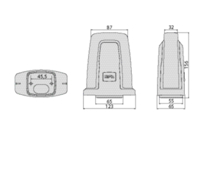 BFT white signal lamp 24v with antenna