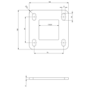 Steel flange  50x50x4mm/100x100mm
