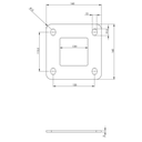 Steel flange  80x80x5mm/160x160mm