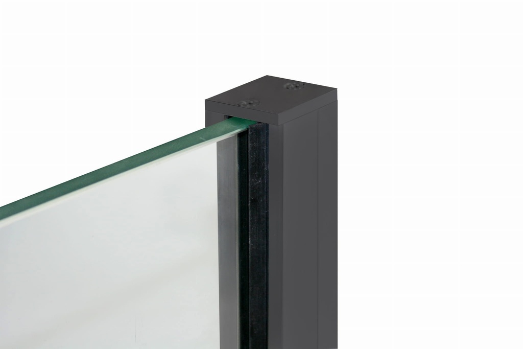 Aluminium profiles for french balconies with glass, with mounting to the window frame (painted RAL7016)