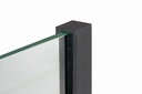Aluminium profiles for french balconies with glass, with mounting to the window frame (painted RAL7016)