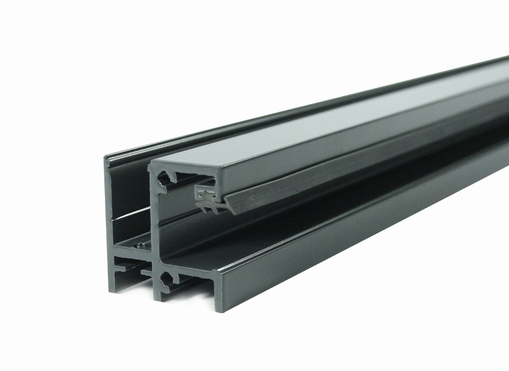 Aluminium profiles for french balconies with glass, with mounting to the window frame (painted RAL7016)