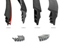 Aluminium profiles for french balconies with glass, with mounting to the window frame (painted RAL7016)