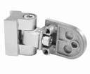 Hinge 180° for glass clamps, AISI 304, for d42,4 surface