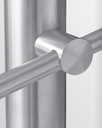 Rod crossbar holder 42,4mm d12mm D22 h20, AISI 304 SATIN
