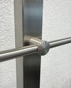 Crossbar holder d12mm D22 H20, AISI 304