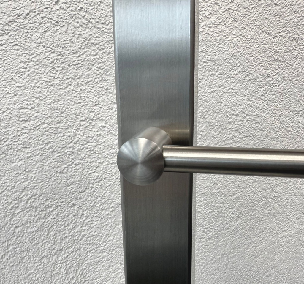 Rod crossbar holder closed (right) d12mm D22 H20, AISI 304
