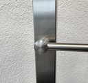 Rod crossbar holder closed (right) d12mm D22 H20, AISI 304