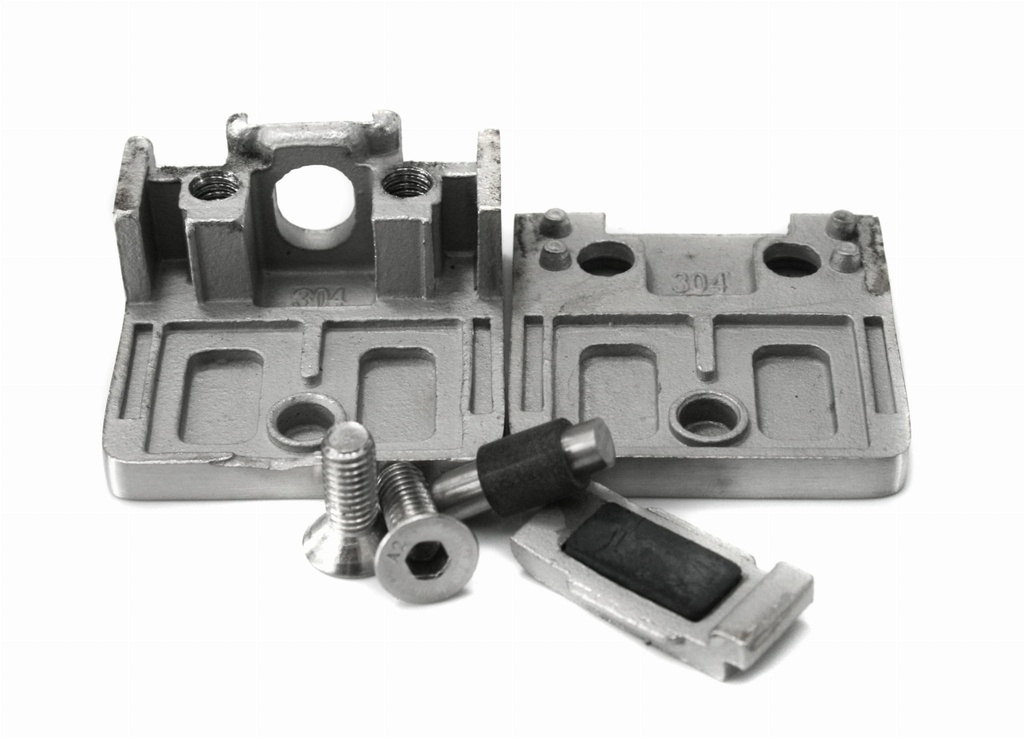 Glass mount for french balconies, AISI304, for 6-10.76mm glass