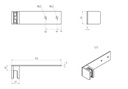 Glass mount for french balconies, AISI304, for 6-10.76mm glass