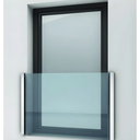 Set with aluminium profiles for french balconies, for glass 10-10,52mm
