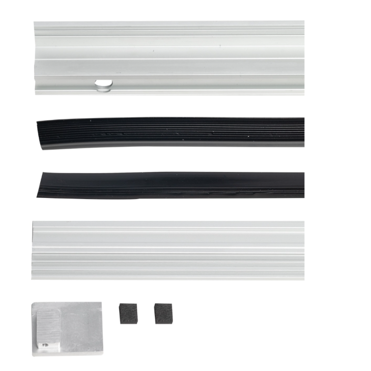 Set with aluminium profiles for french balconies, for glass 10-10,52mm
