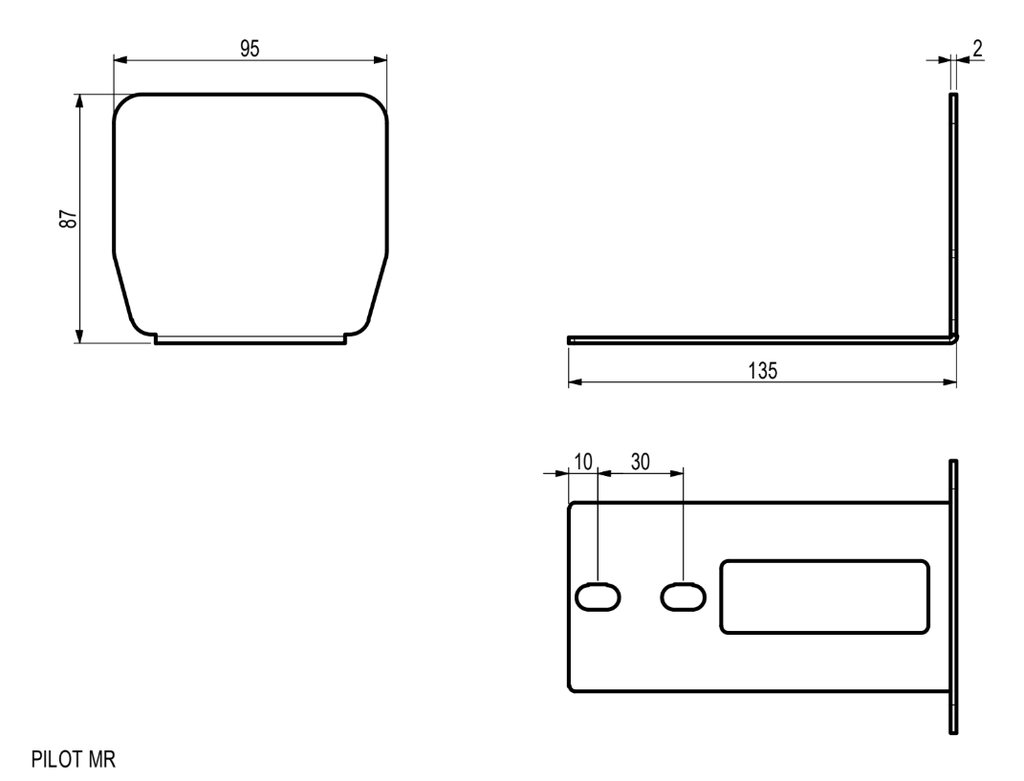 PILOT MR - Cover for rail "M" mounted on end roll