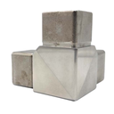 Profile corner T-type connector 40x40x2mm, H30, AISI 304 Satin