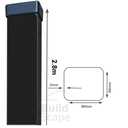 Metal post 80x80x2mm, RAL9005