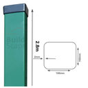 Metal post 100x100x2mm, RAL6005
