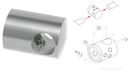 Crossbar holder d12 D22 h20 AISI 304