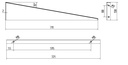 Glass canopy support , glass adaptor d30mm, for glass t 8-12,76 mm (AISI 304)