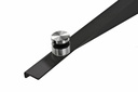 Glass canopy support , glass adaptor d30mm, for glass t 8-12,76 mm (painted RAL9005 AISI 304)