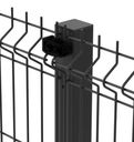 Clamp for panel fences, polyamide, RAL9005 with screw