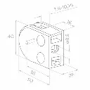 Stikla turētājs b38 L50 H40 W26 a16 AISI 304.webp