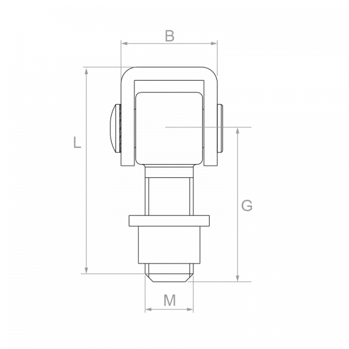 Hinge adjustable, stainless steel Satin.webp
