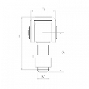 Hinge adjustable, stainless steel Satin.webp