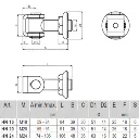 Adjustable hinge, for steel column.webp