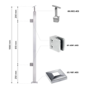 Inox post left 40x40 H1060 AISI 304