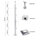 Pass-through stainless steel balustrade post 40x40 H960 AISI 304