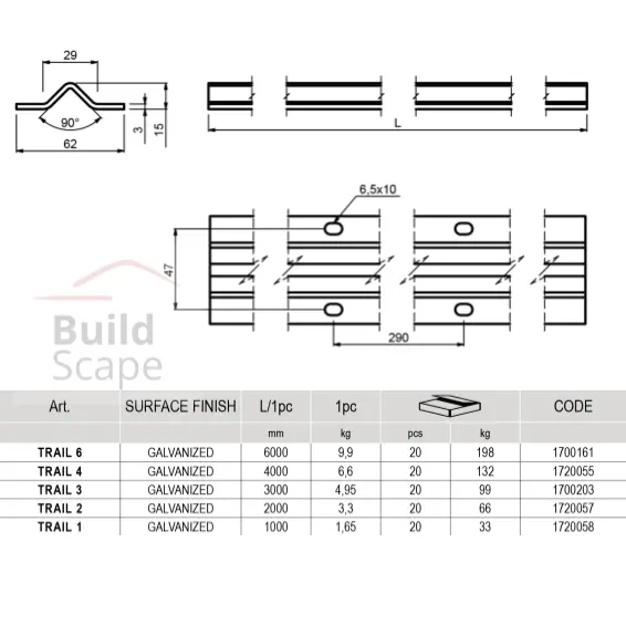 _V_ profile guide,  fixed, for sliding gates and doors (1).webp