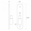 Hinge screwed d16 D27 H200 L50