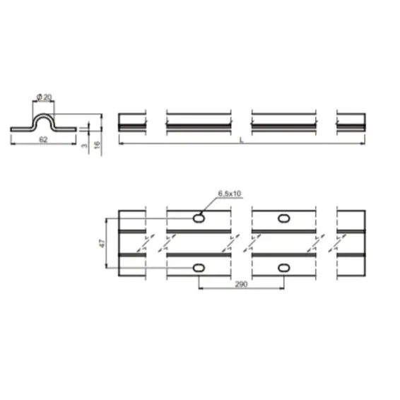 _O_ profile guide, fixed, for sliding gates and doors.webp