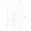 Belt hinge d16 D27 H400 x L50 mm