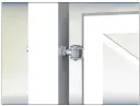 Adjustable hinge, for wood or steel column.webp