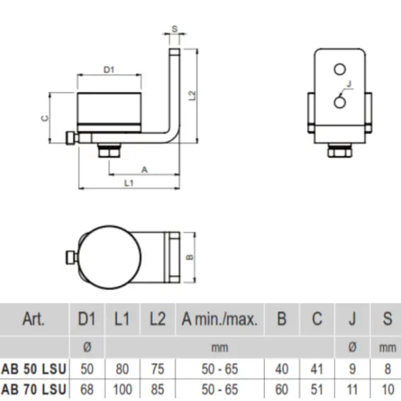 Lower hinge with bearing, support.webp