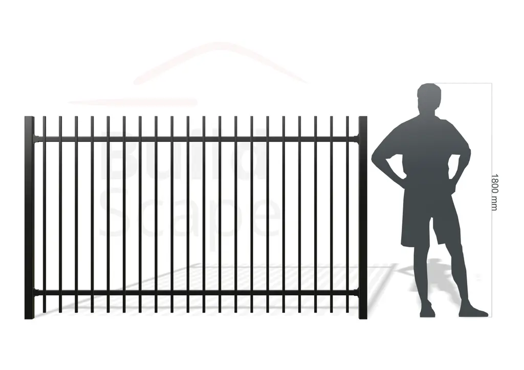 Metal fence RAL9005.webp