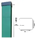 Metal post 120x120x3mm, RAL6005.webp