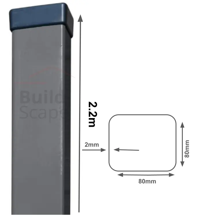 Metal post 80x80x2mm, RAL7016 (2).webp