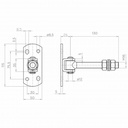 Adjustable hinge M16 115 x 50 mm