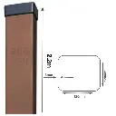 Metal post 120x120x3mm, RAL8017 (2).webp