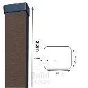 Metal post 60x60x2mm, RAL8019 (2).webp